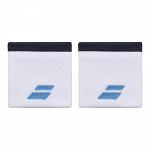 Babolat Logo Wristband 2x White / Drive Blue